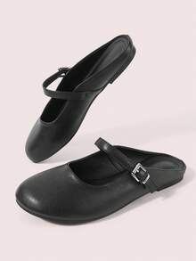 CUCCOO DOLLMOD Ladies Gentle Bow Women's Satin Low Vamp Mules Shoes Fall Shoes - Black - View 3