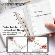 1 buah Sampul Notebook Isi Ulang M5 - Tekstur Kulit PU dengan Tali Portabel, Halaman Kosong yang Dapat Diisi Ulang, Notebook yang Dapat Digunakan Kembali, Cocok untuk Perjalanan, Ideal untuk Pecinta Buku Harian dan Pencatatan Kreatif Harian - Buku catatan kosong - View 4