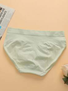 Snug Zone 4pcs Solid Color Textured Triangle Panties - Multicolor - View 5