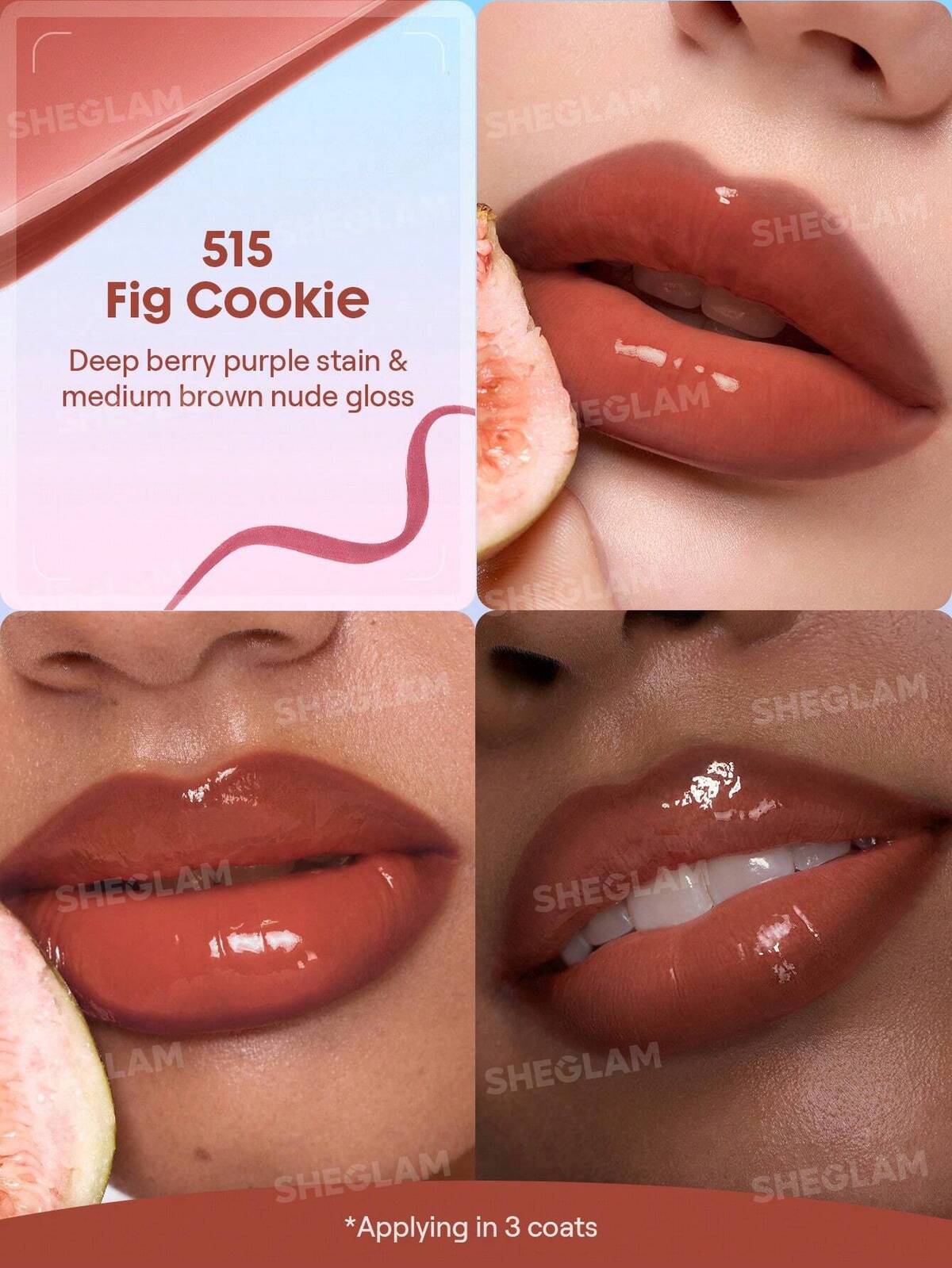 Line To Shine Peel-Off Lip Stain & Gloss Duo-515 Fig Cookie