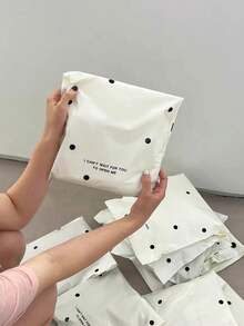 Milk White Polka Dot Express Packaging Bag, High Appearance, New Material, Waterproof Express Bag, Logistics Delivery Packaging Bag. - multicolor - View 7