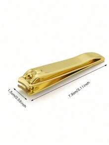 1 Set Of Fashionable Golden Nail Clippers, Suitable For Trimming Fingernails And Toenails, As Well As An Accessory For Manicures. Easy To Clean, Portable, Can Rotate 360 Degrees Without Falling Off, Anti-Corrosion And Anti-Rust - Gold - View 9