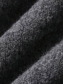 DAZY Autumn/Winter Casual Versatile Solid Color Sweater - Grey - View 8