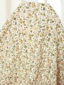 Reflora Plus Size Summer Casual Boho Ditsy Floral Shirt Vacation Beige - Yellow - View 7