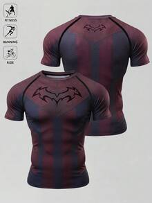 Gym Rark Men's Fashion Plaid Colorblock Crew Neck Short Sleeve Sports T-Shirt - Multicolor - View 1