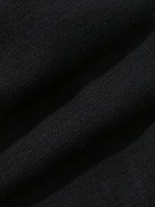 DAZY 女款方領修身T恤 極簡性感風 - 黑色 - 查看 7