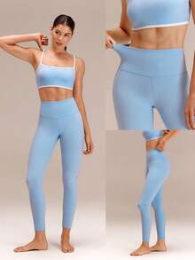 GLOWMODE Legging Olahraga Plain - Baby Blue - View 9