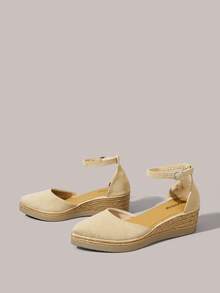 Styleloop Women's Wedge Heel Platform Sandals, Bohemian, Beach Vacation, Western Wind, Summer Wear, Travel Essentials - Light camel - View 2