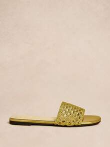 Rosivie Women's Bohemian Style Buckle Design Casual Flat Sandals Summer Shoes - Golden yellow - View 6