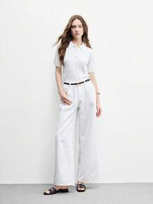 CUCCOO BIZCHIC 女款鏤空綁帶一腳蹬方頭低粗跟休閒復古黑色拖鞋 日常沙灘鞋 - 黑色 - 查看 2