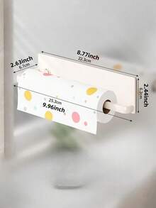 1 Punch-Free Wall-Mounted Kitchen Tissue Holder, Punch-Free Roll Paper Storage Rack, Kitchen Tissue Wrap Towel Storage Rack. - Multicolor - View 12