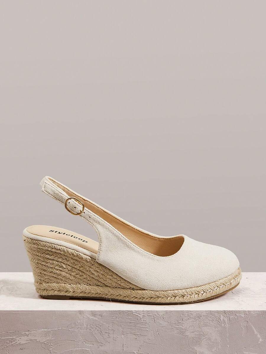 Styleloop Women's Wedge & Platform Shoes, Bohemian, Beach Vacation, Western Wind, Summer Wear, Travel Essentials - Off-white - View 1