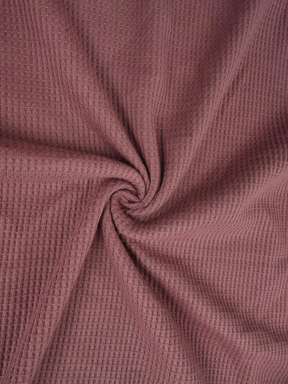 Plus Size Women's V-Neck Solid Color Drop Shoulder Long Sleeve Pocket Casual Traditional Baggy T-Shirt Autumn Formal Beach Top Dusty Rose