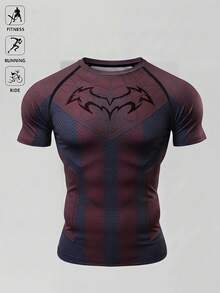 Gym Rark Men's Fashion Plaid Colorblock Crew Neck Short Sleeve Sports T-Shirt - Multicolor - View 5