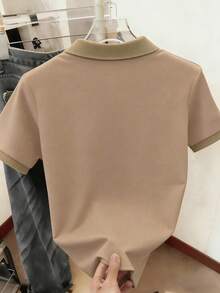 EMERY ROSE 大尺碼女款 Polo 衫，印有 New York NY Logo，短袖上衣 - 彩色 - 查看 2