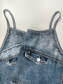 EMERY ROSE Women's Fitted Cropped Camisole - Blue - View 3
