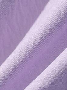 DAZY Loose Long Sleeve Long Solid Color Dress Summer Outfit Women's Nightgown Pajamas - Lilac Purple - View 6