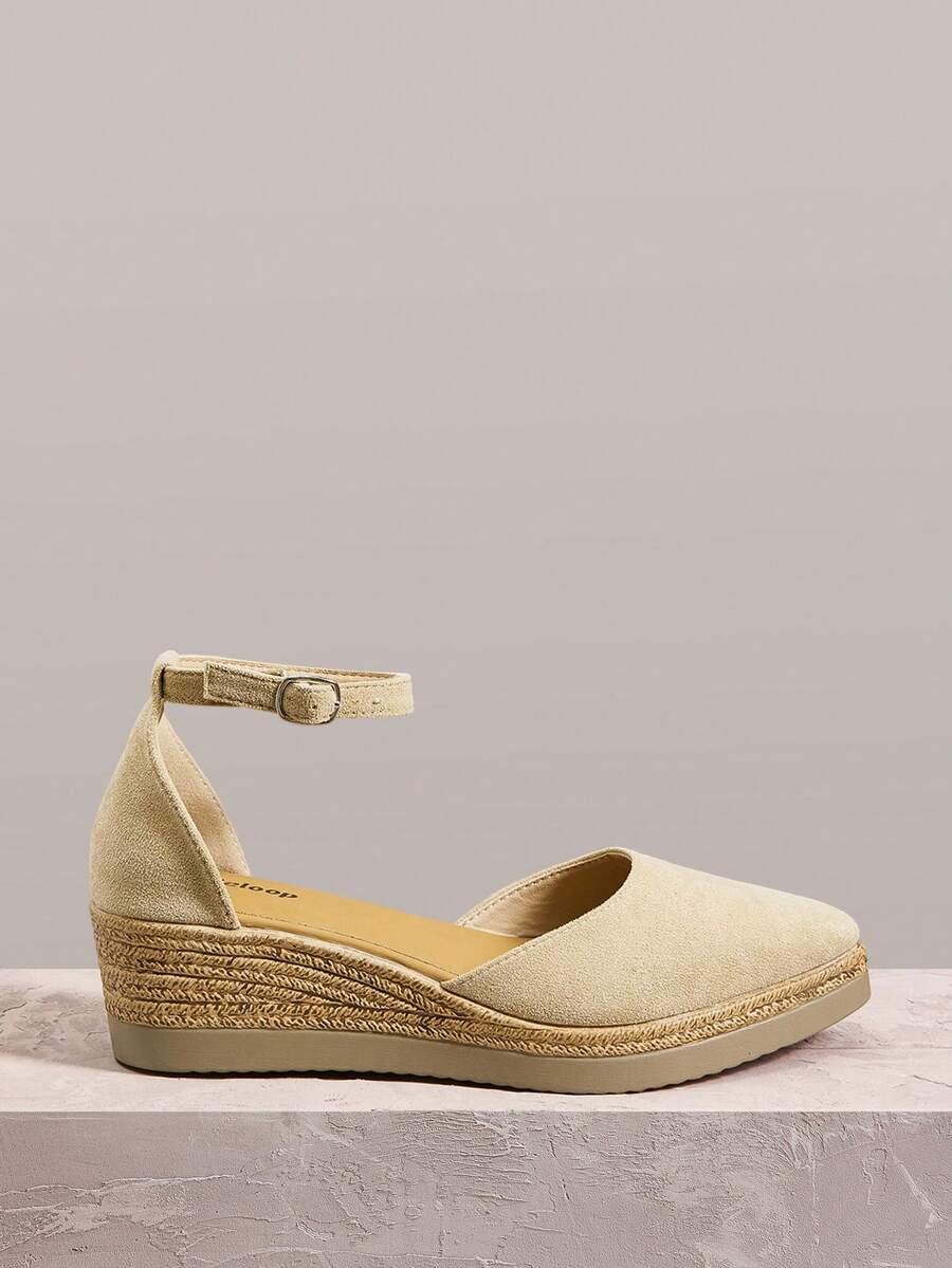 Styleloop Women's Wedge Heel Platform Sandals, Bohemian, Beach Vacation, Western Wind, Summer Wear, Travel Essentials - Oatmeal - View 1