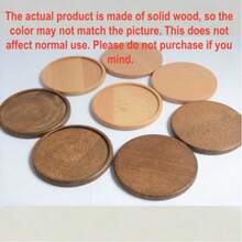 4pcs/3pcs/1pc Coaster Set/Yellow Beech Round Coasters/Beech Coaster Set/Coffee Cup Coasters, Dining Table Decoration, Kitchen & Living Room Decor, Ins-Style Heat-Resistant Coasters - Multicolor - View 2