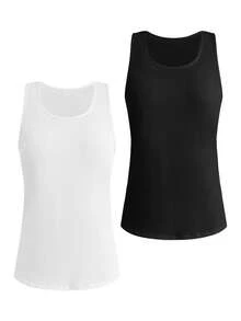 Cheerettes Camiseta sin mangas deportiva de unicolor versátil y casual - Multicolor - Ver 3