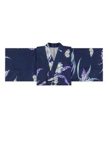 Irokai 日式傳統和服藍紫色夜茉莉花紋女款改良兩件式浴衣套裝 - 彩色 - 查看 4