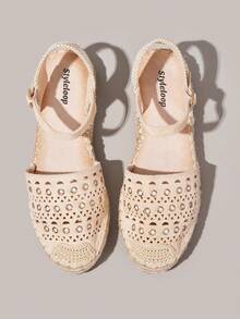 Styleloop Fashion Apricot Hemp Rope Bottom Women's Flat Sole Shoes Comfortable And Breathable Commuting Suitable For Outdoor Vacation Travel Beach Shopping Dail - Apricot - View 2