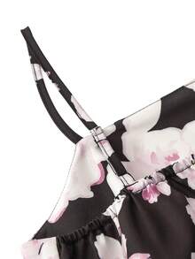 Irokai Kimono Tradisional Jepang Motif Bunga Wisteria Bulan Biru Ungu, Set Yukata Dua Potong Modifikasi untuk Wanita - MultiWarna - View 7