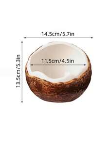 1 cái khay đựng đồ trang trí hình quả dừa bằng gốm, giá treo chìa khóa và đĩa đựng phụ kiện nhỏ, dùng cho lối vào, phòng khách, bàn làm việc, quà tân gia, đồ trang trí nhà cửa thiết yếu - Nhận hàng - Xem 5