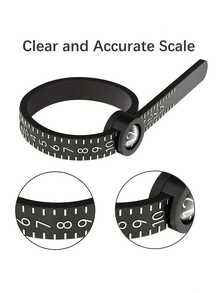 1PC Size 1-17 Durable Plastic Reusable Accurate Easy Read Portable Ring Sizing Measuring Gauge For Jewelry Sizing Engagement Wedding Anniversary Gift Finger Measurement Tool - Multicolor - View 4