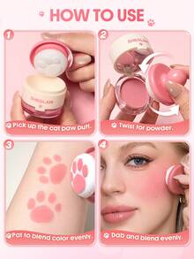 SHEGLAM Cutie Paw 印章腮紅-404 Burnin' Up 持久輕盈粉狀腮紅棒 品牌美妝化妝品 適合女士與女孩 - 404 Burnin' Up - 查看 6