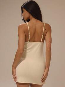 MUSERA Yellow Pointelle Cami Nightie Pajama Dress - Yellow - View 4