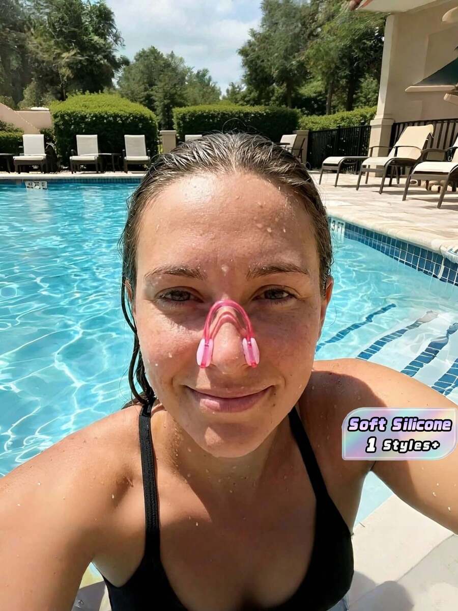 3PCS Soft Silicone Waterproof Nose Clip Anti Slip Comfortable Swim Diving Nasal Plug For Adults Swimming Training Water Sports Assorted Colors - A - View 1