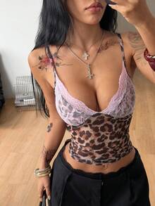 Coolane 女款春夏時尚性感休閒Y2k優雅約會蕾絲彈性上衣 - 彩色 - 查看 6