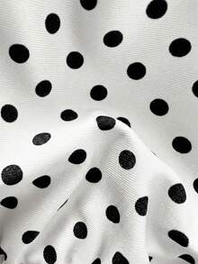Swim Mod 26SS Spring/Summer Vacation Beach Polka Dot Sweet Cute Ruffle Bikini Set - Multicolor - View 7