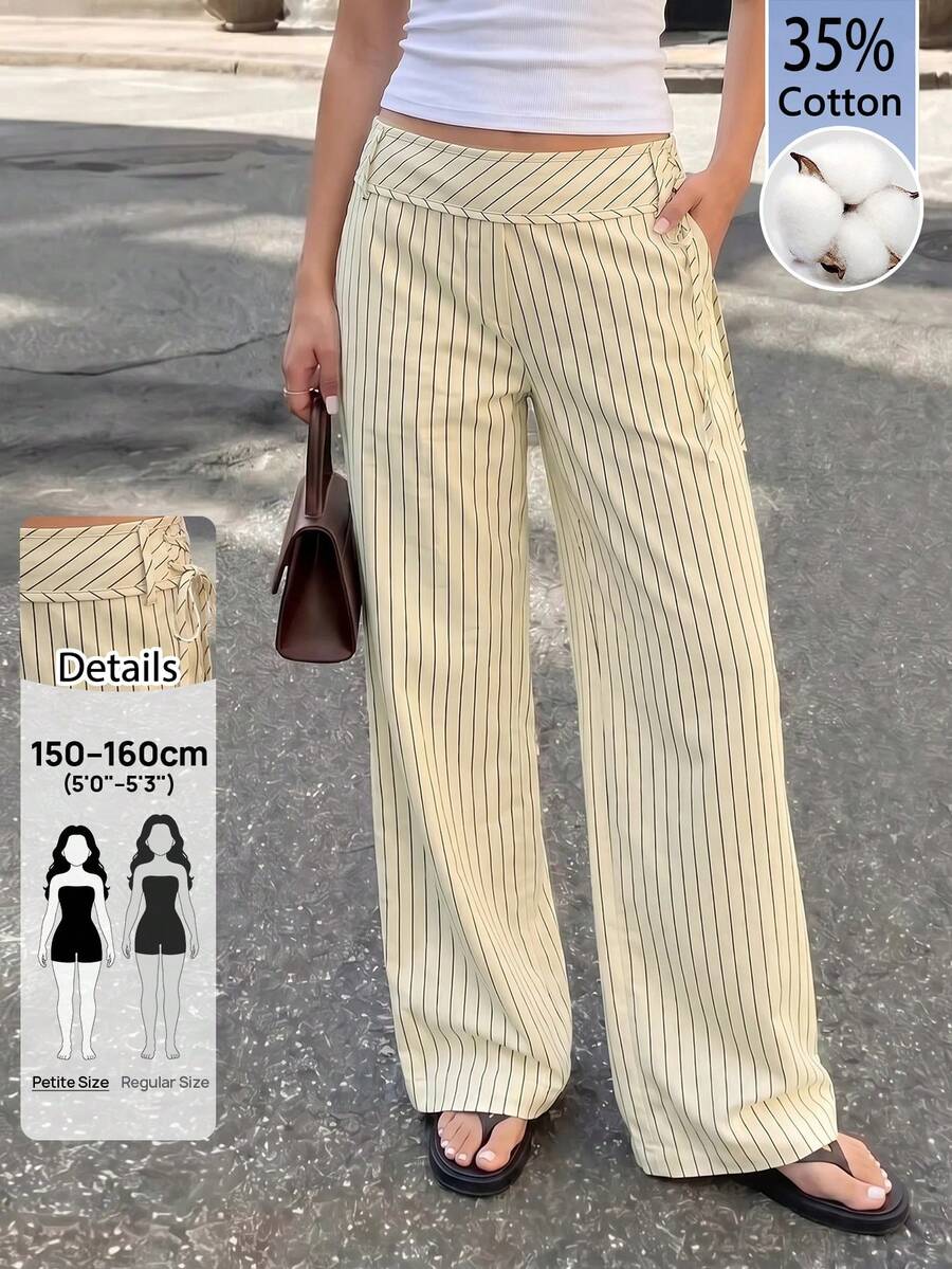 Sinnesro Women's Long Black And White Striped, High-Quality Texture, Street Style Casual, Elegant Suitable For Outings Vacation Autumn