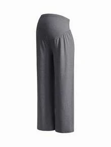 Modmama Pantalones de maternidad casuales versátiles de cintura alta y pierna recta - Multicolor - Ver 7