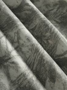 ROMWE MEN Goth Celana Pendek Denim Pria Model Lurus Longgar Kasual dengan Motif Tanaman yang Dicuci - Aprikot - View 8
