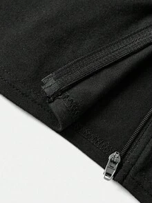 SHEIN 青少年女孩日常休閒多件套裝 粉色與黑色 2件式夾克 秋冬穿搭 - 彩色 - 查看 3