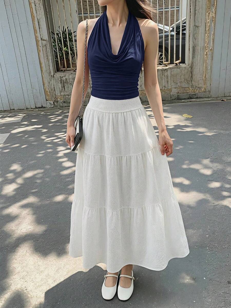 SHEIN MOD 1件女款多穿法針織背心,酒紅+黑色 2件組 - 彩色 - 查看 1