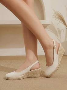 Styleloop Women's Wedge & Platform Shoes, Bohemian, Beach Vacation, Western Wind, Summer Wear, Travel Essentials - Off-white - View 8