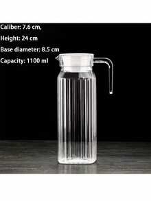 Plastic Acrylic Cold Water Pitcher For Milk, Juice, Or Drinks, 1100ml, Single Pack - Multicolor - View 4