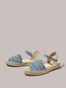 Styleloop Fashion Blue Hemp Rope Bottom Women's Flat Shoes Comfortable And Breathable Commuting Suitable For Outdoor Vacation Travel Beach Shopping Daily Leisur - Blue - View 5
