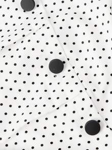 SHEIN MOD Solid White Flowy Mini Dress With Brown Corset Waist, V Neck Bell Sleeve Cottagecore Western Dress For Date Night, Easter, Spring & Summer - Black and White - View 6