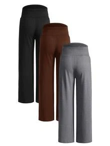 Modmama Pantalones de maternidad casuales versátiles de cintura alta y pierna recta - Multicolor - Ver 2