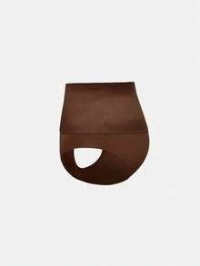 SHAPORA Women's Solid Color Elastic Waist Shaping Triangle Panties - Chocolate Brown - View 5