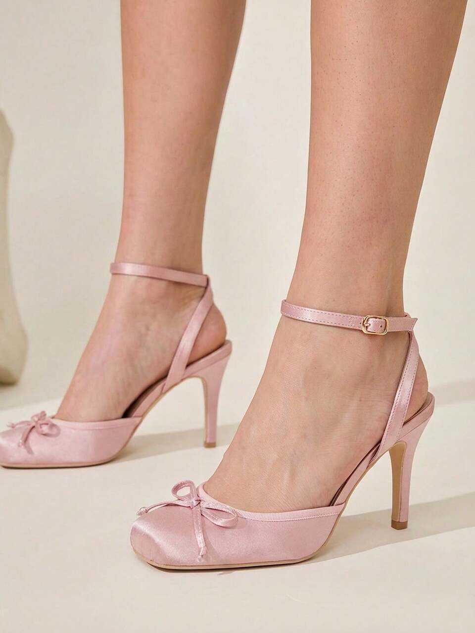 CUCCOO CHICEST Women Shoes Fashion Women's High Heels Shoes Bow Design Square Toe Wrinkled Sexy Party Banquet Wear High Heels