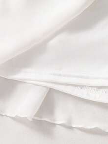 Teen Girl Summer Elegant Solid Color Halter Neck Dress - White - View 5