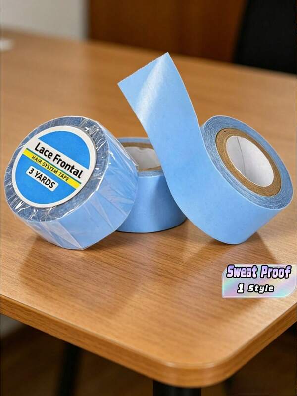 3 Yards Waterproof Wig Tape 0.39 Inch, Extra Strong Double Sided Adhesive Tape For Lace Front Wigs Hair Extensions, Clear Invisible Sticker Roll For Toupee, Sweat Resistant Hair Tape