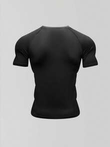 GymBeat Camiseta deportiva de manga corta con estampado de color contrastante para hombre - Multicolor - Ver 2