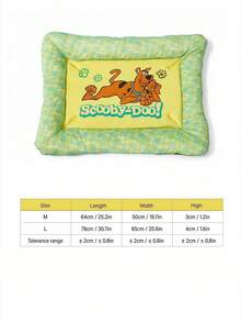 SCOOBY-DOO X PETSIN 1個可愛棕色小狗花卉印花寵物巢，清新配色，溫柔透氣學院風寵物床，適用於貓狗，適合居家、宿舍，生日或週年紀念的舒適禮物 - 彩色 - 查看 3